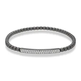 0.46ctw, 18K Black Gold Tresore Stretch Bracelet