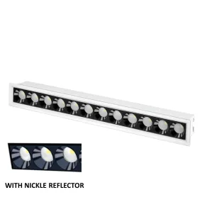 12 led Linear Nickle Round Reflector Linea 20 Linear Laser Spot Light 24w ALLN2024RR