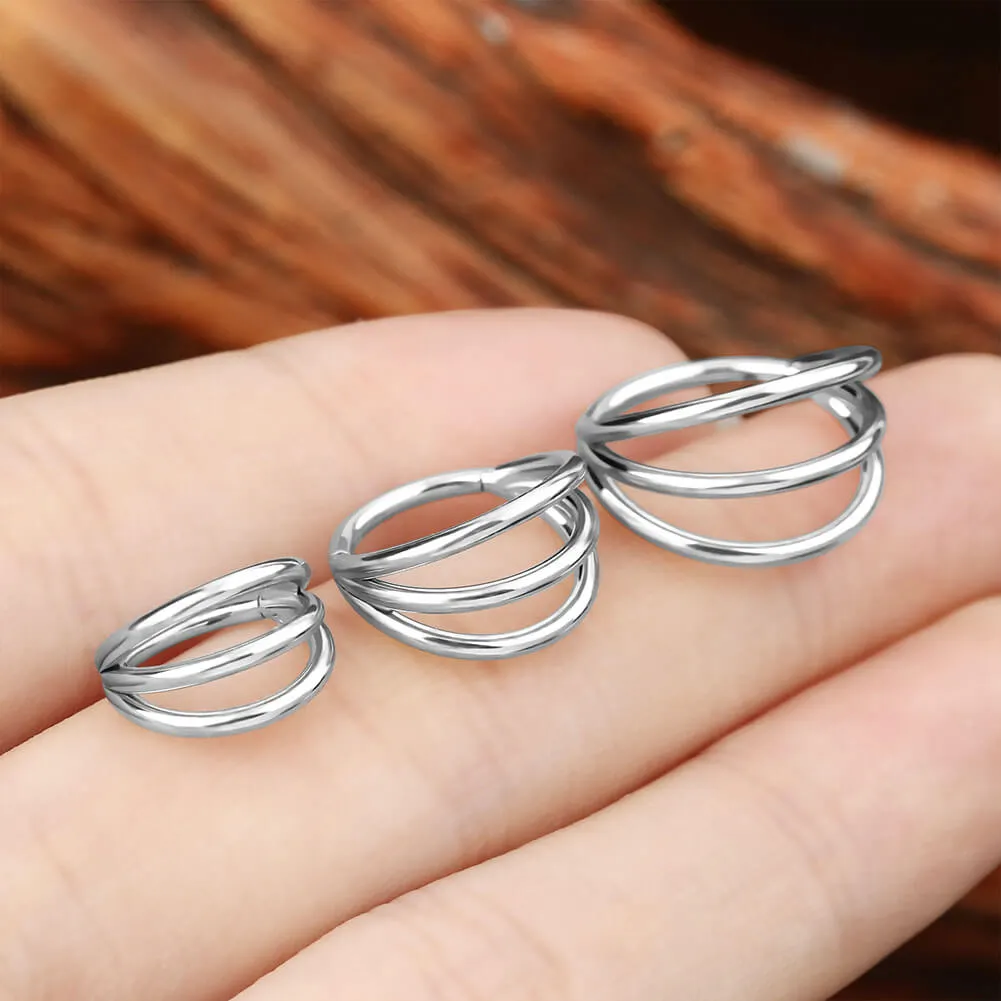 16G Triple Layered Hinged Segment Cartilage Rings