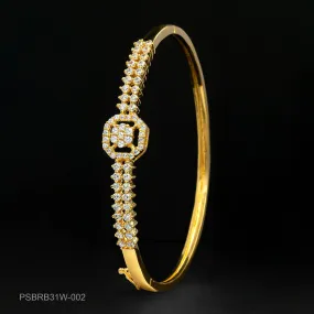 24ct Heavy Gold Plated Stone Bracelet Bangle PSBRB31W-002