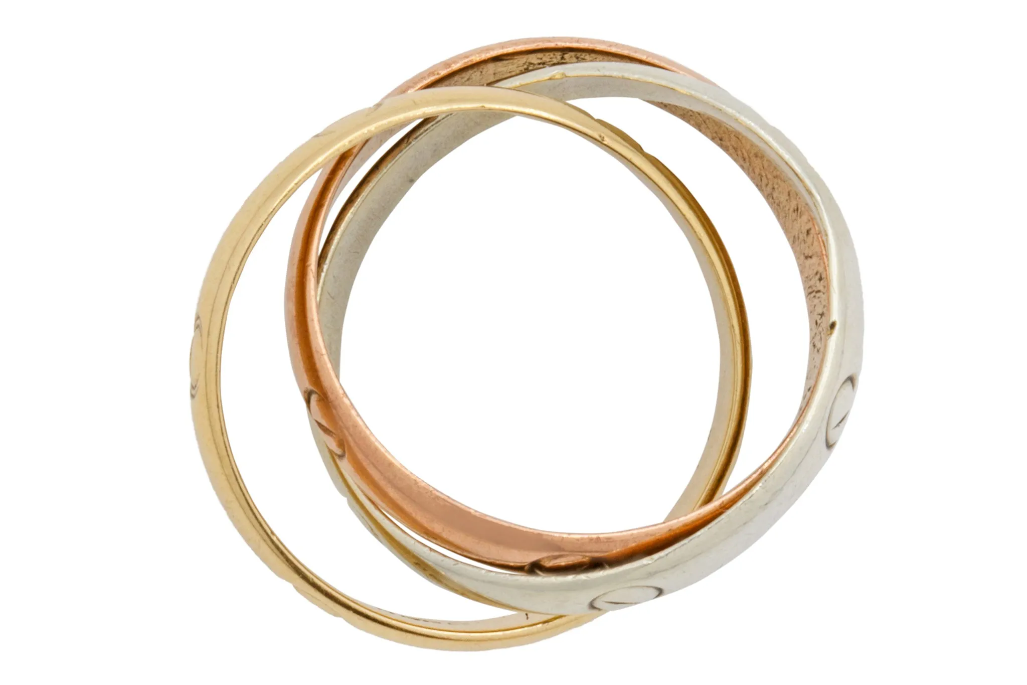 9ct Gold Tri-Coloured Russian Wedding Band