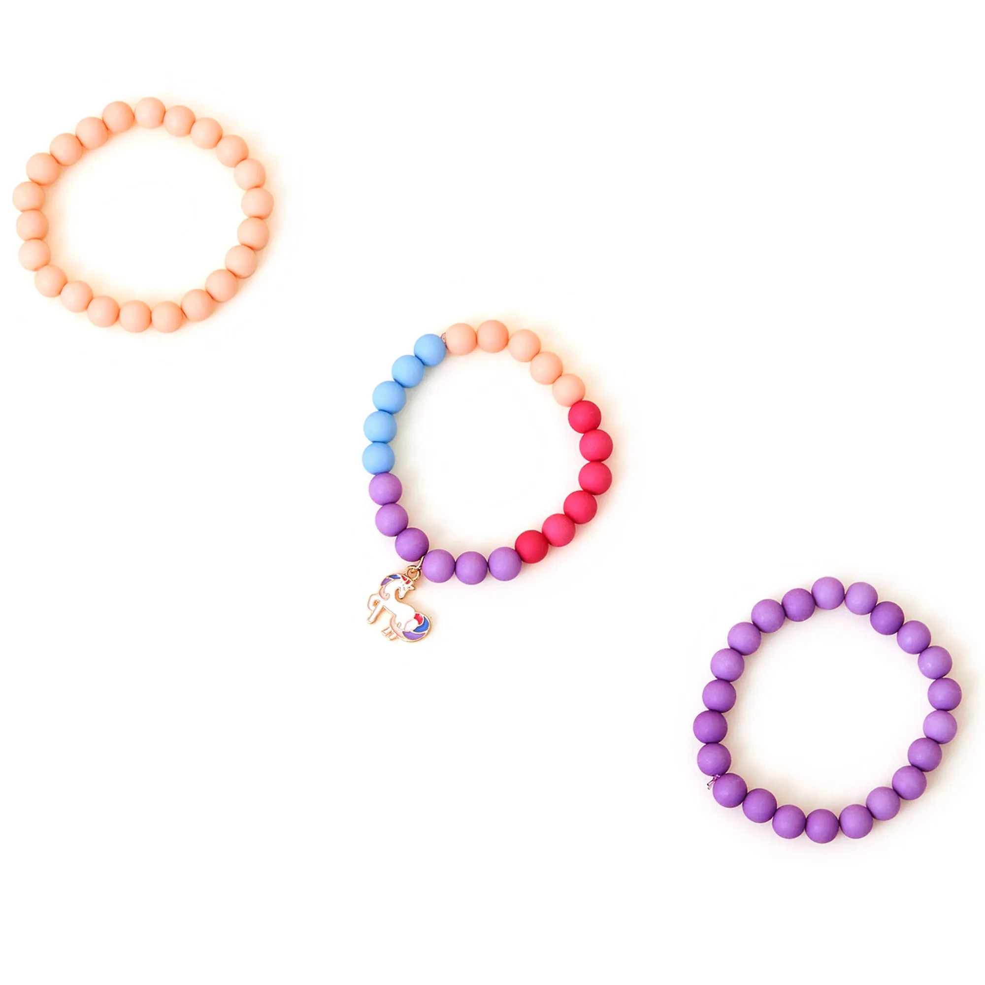 Accessorize London Girl's Multi Unicorn Bracelet Set Of Three