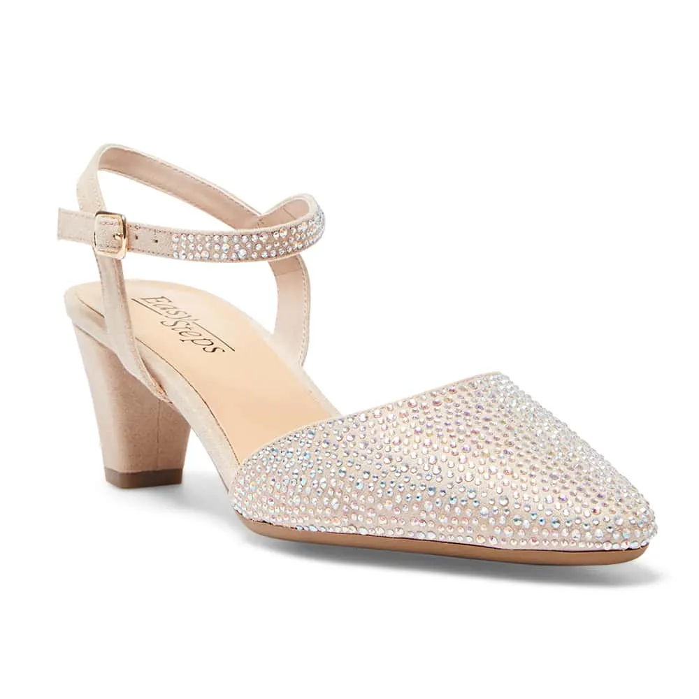 Adelle Heel in Blush Sparkle