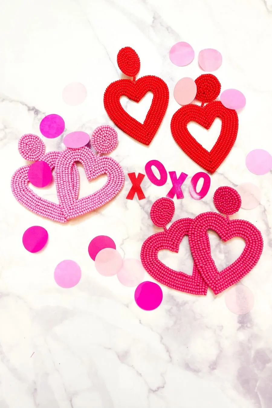 Always My Valentine Beaded Heart Earrings