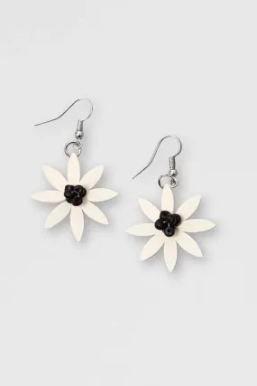 Amaya Flower Earrings - White