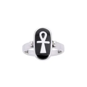 Ankh Sterling Silver Ring TRI509