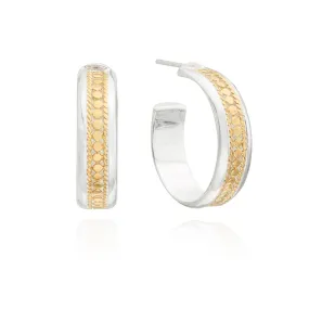 Anna Beck Classics Gold Mix Smooth Rim Hoop Earrings