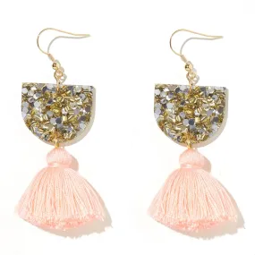 Annie Earrings - Gold, Silver & Peach