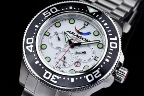 Aragon Divemaster 9100 - 50mm Durable Watch in White (Model: A051WHT)