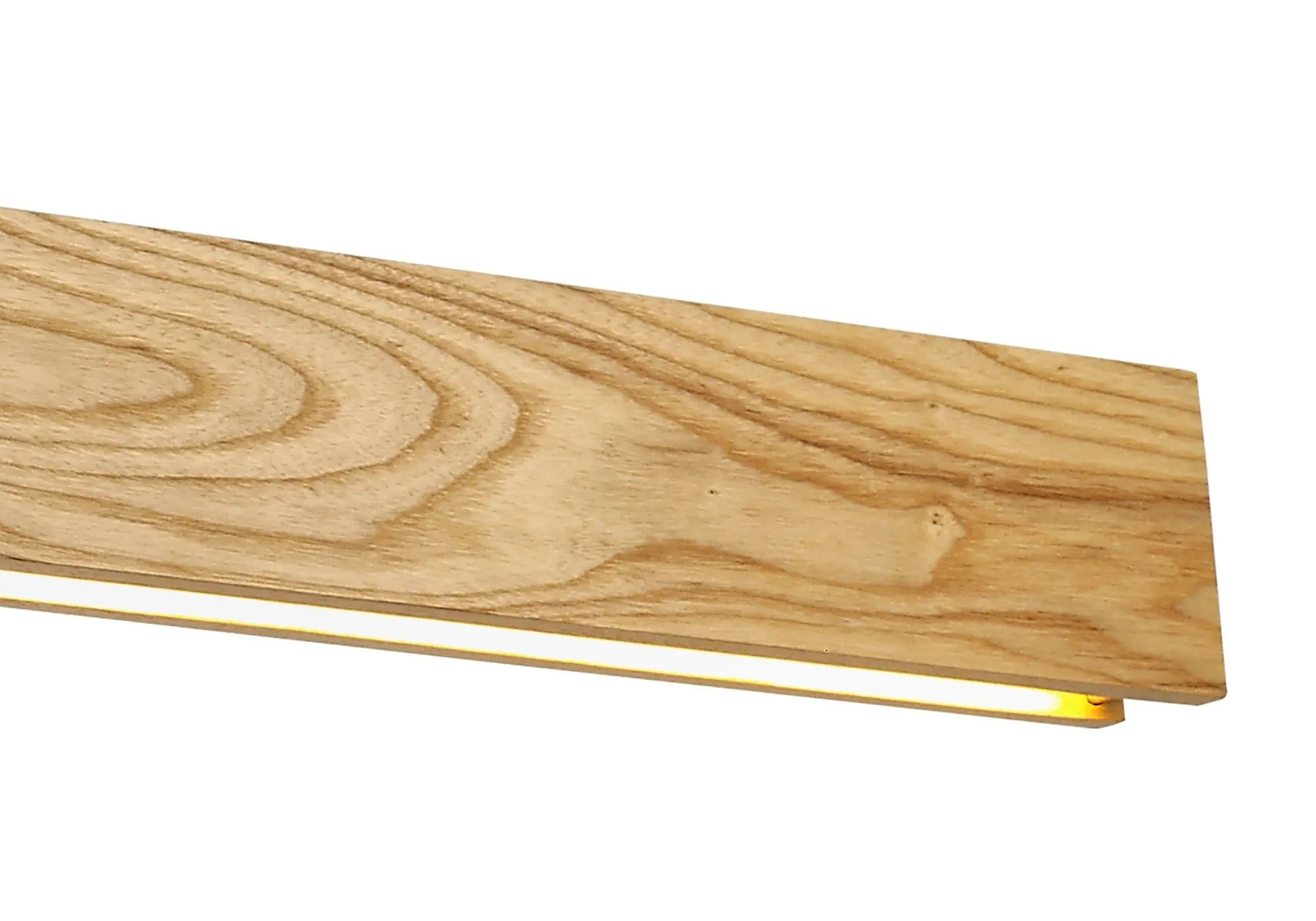 Aries Linear Pendant Ceiling Light, 2 x 20W LED, 3000K, 1662lm, Oak & Matt White, 3yrs Warranty IP20