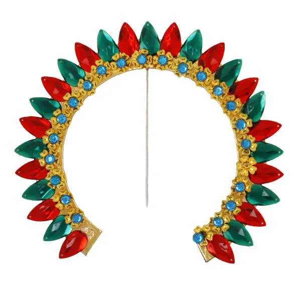 Artificial Flower Arch | Stone Arch/ Moti Arch/ Jewellery for Deity/ Assorted Colour and Design