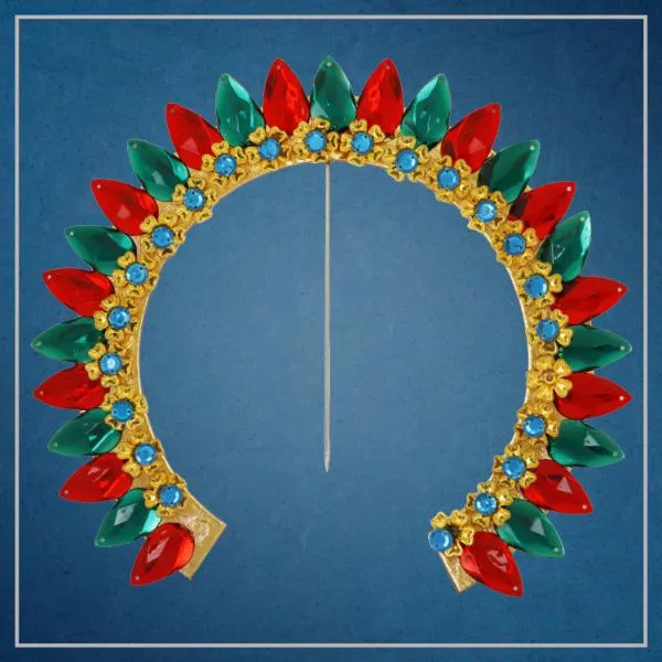 Artificial Flower Arch | Stone Arch/ Moti Arch/ Jewellery for Deity/ Assorted Colour and Design