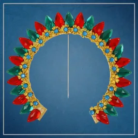 Artificial Flower Arch | Stone Arch/ Moti Arch/ Jewellery for Deity/ Assorted Colour and Design