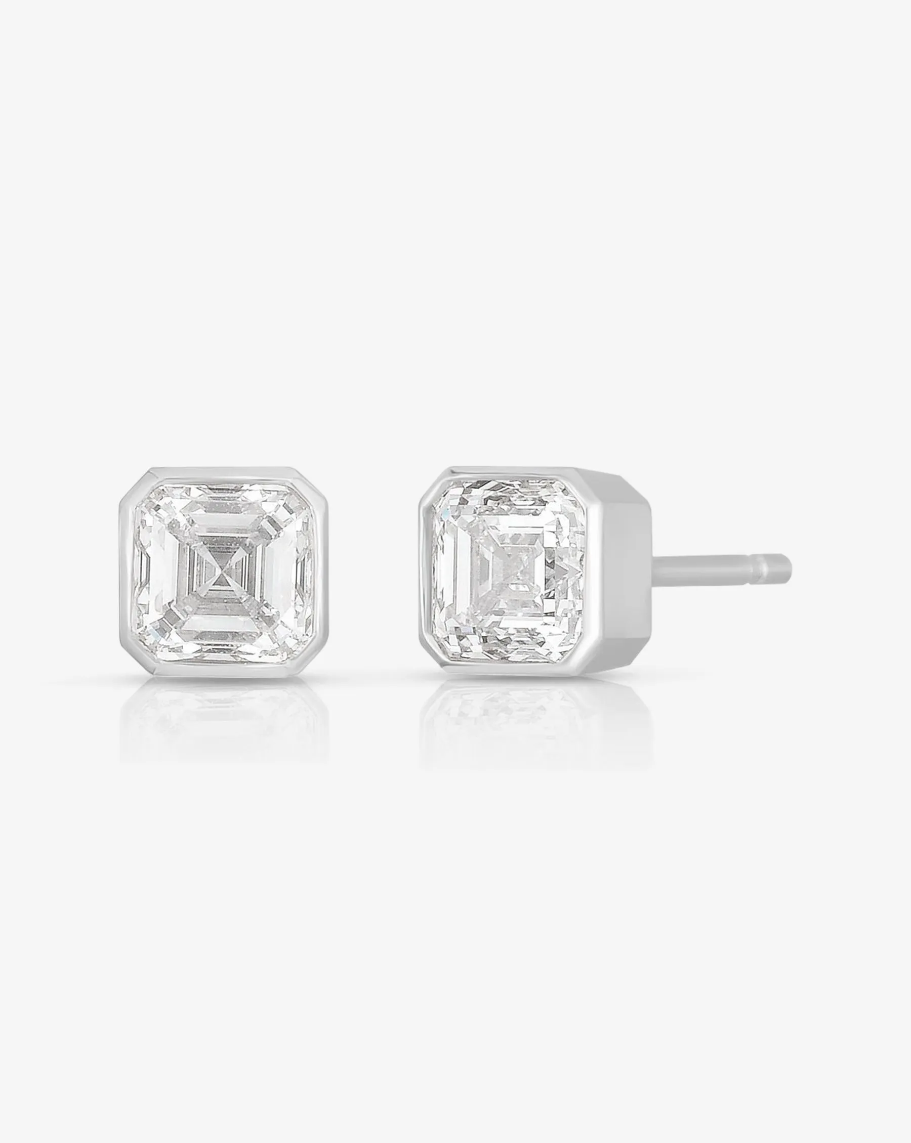 Asscher Diamond Studs