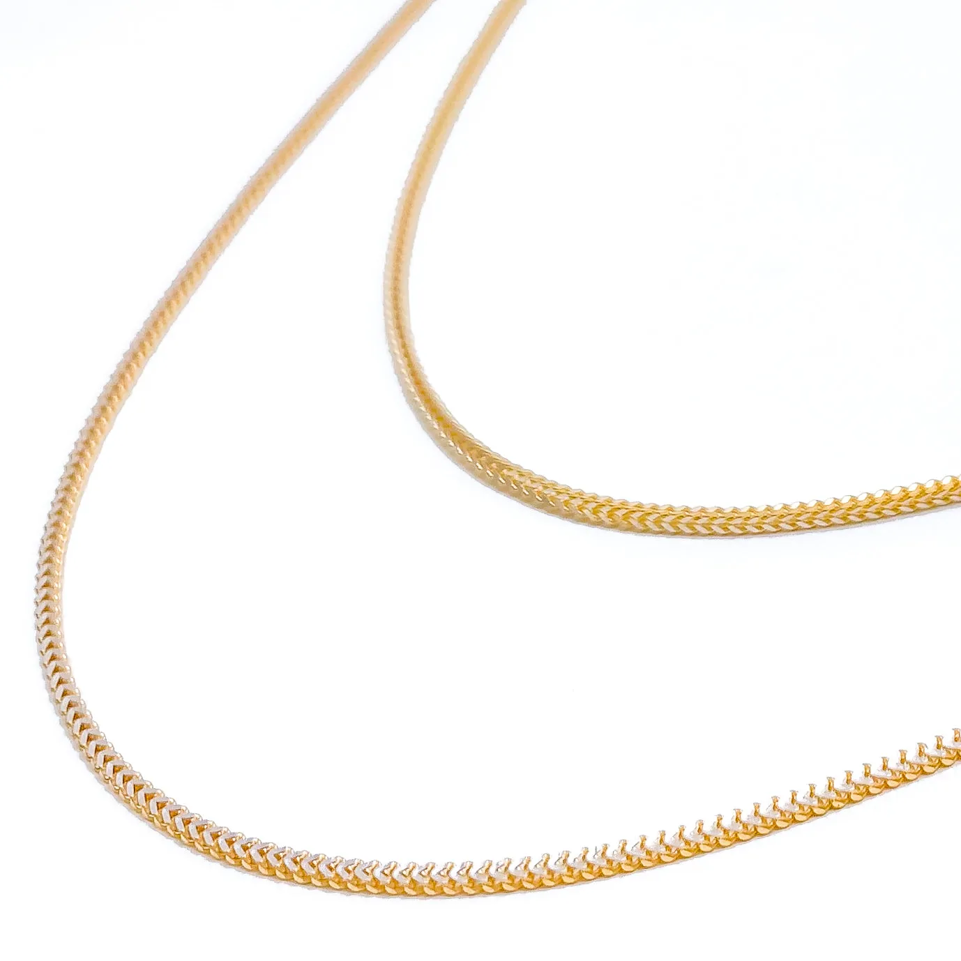 Attractive Dual Tone Slender Chain - 18"