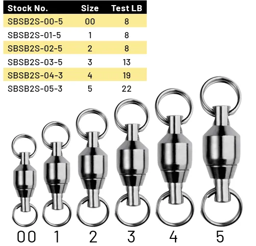 BALL BEARING SWIVEL WITH SPLIT RINGS