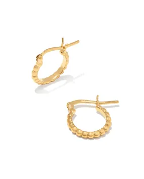 Beaded Huggie Earring in 18k Gold Vermeil