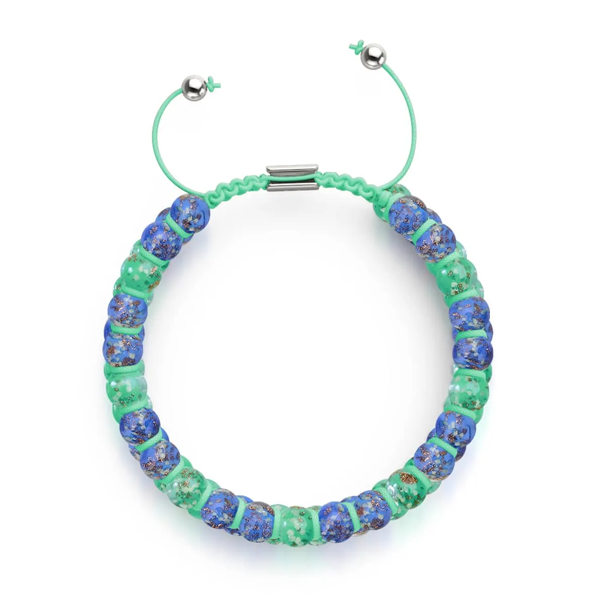 Beautiful Day | Cobalt x Cactus | Double Firefly Glass Bracelet