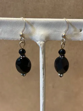 Black Beaded Earrings