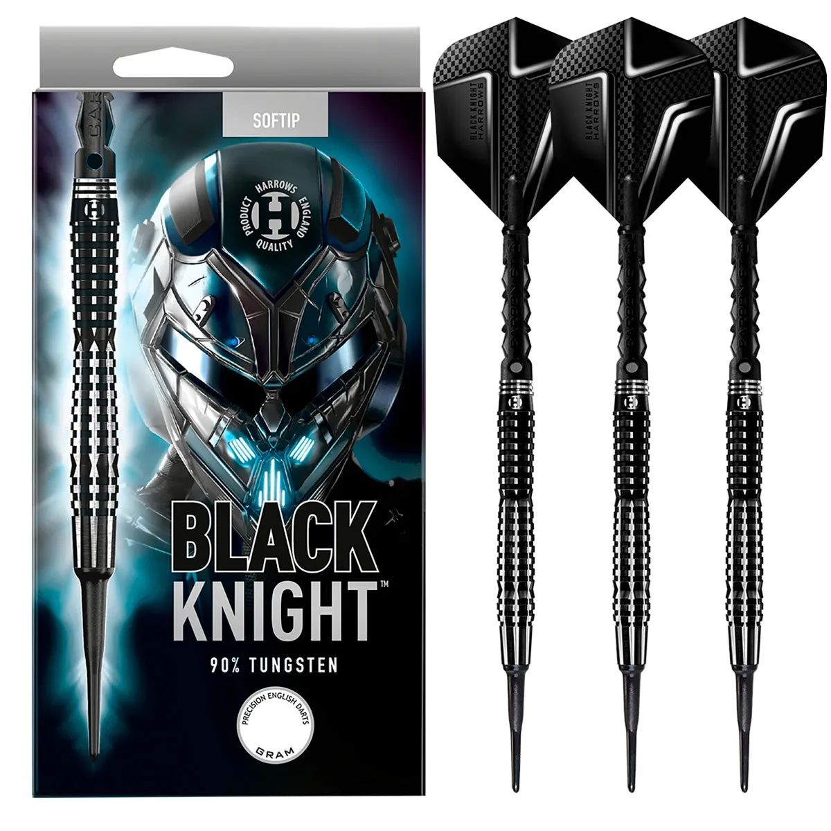 Black Knight 90% Tungsten Soft Tip Darts by Harrows