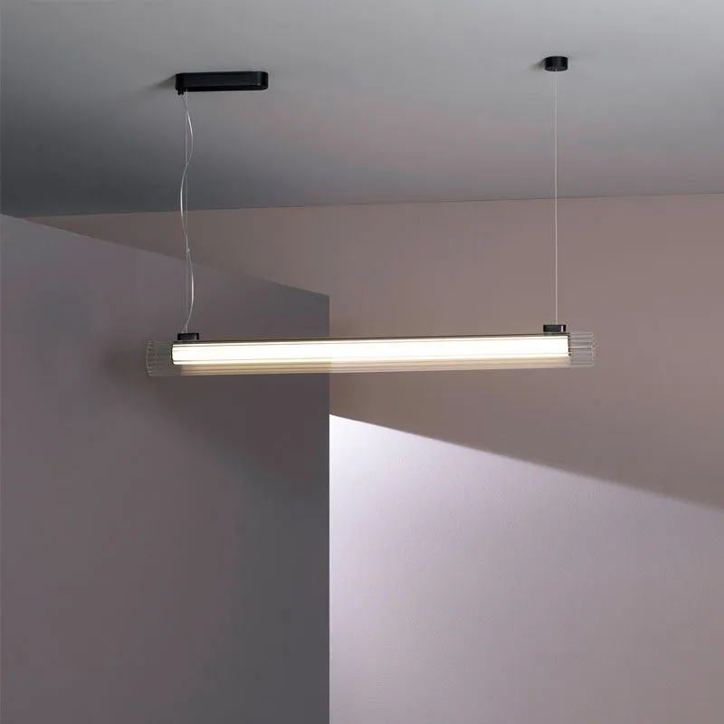 Black Linear LED Pendant Light