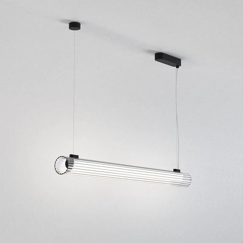 Black Linear LED Pendant Light