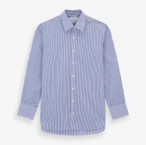 Blue Bengal Stripe Shirt with T&A Collar and 3-Button Cuffs