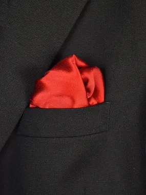 Boy's Pocket Square 18940 Red Solid