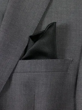 Boy's Pocket Square 20740 Black Solid