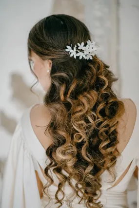 Bridal floral hair vine - LIUCINA