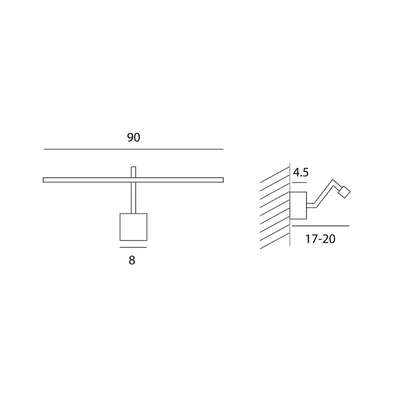 Brushed Brass Linear LED Wall Light