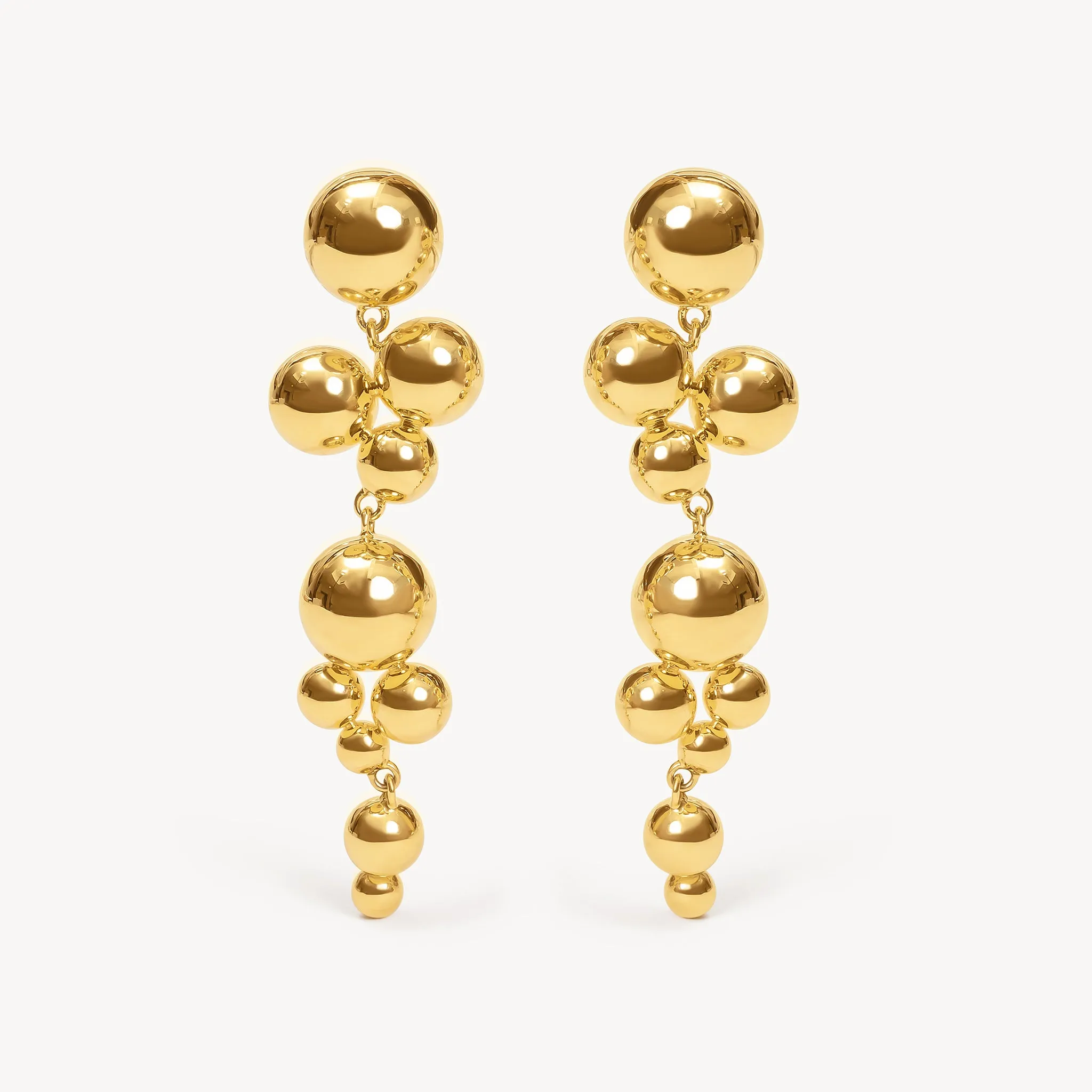 Bubbly Linear Drop Earrings