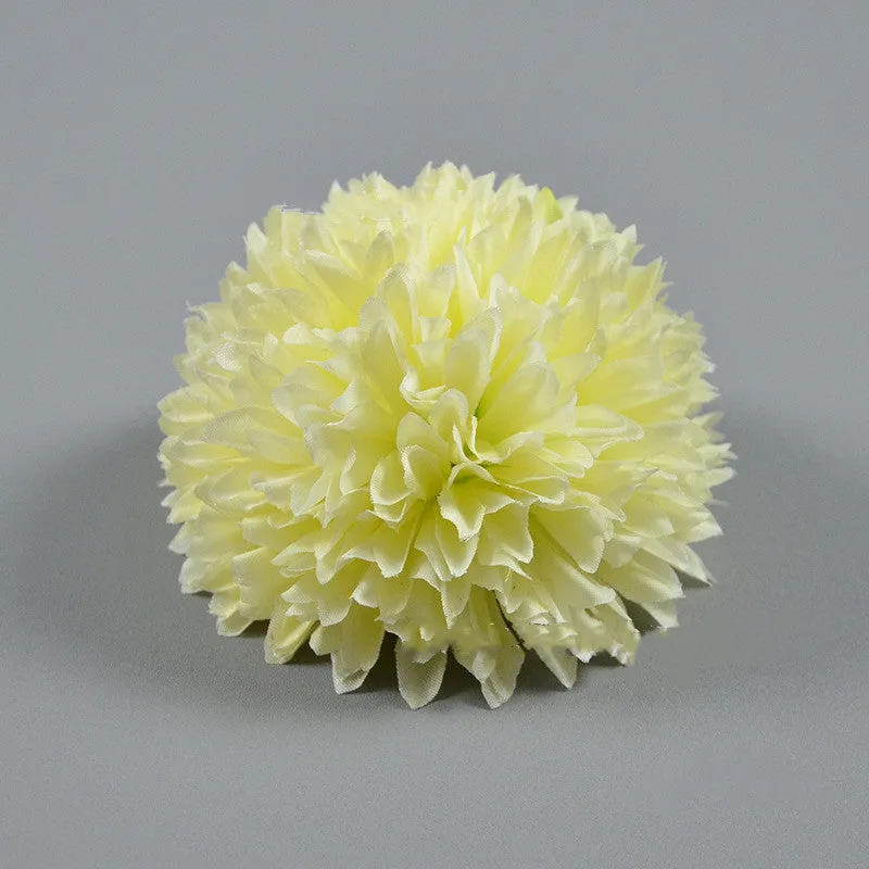 Bulk 4" Large Pompon Mum Flower Heads for Crafts Wholesale