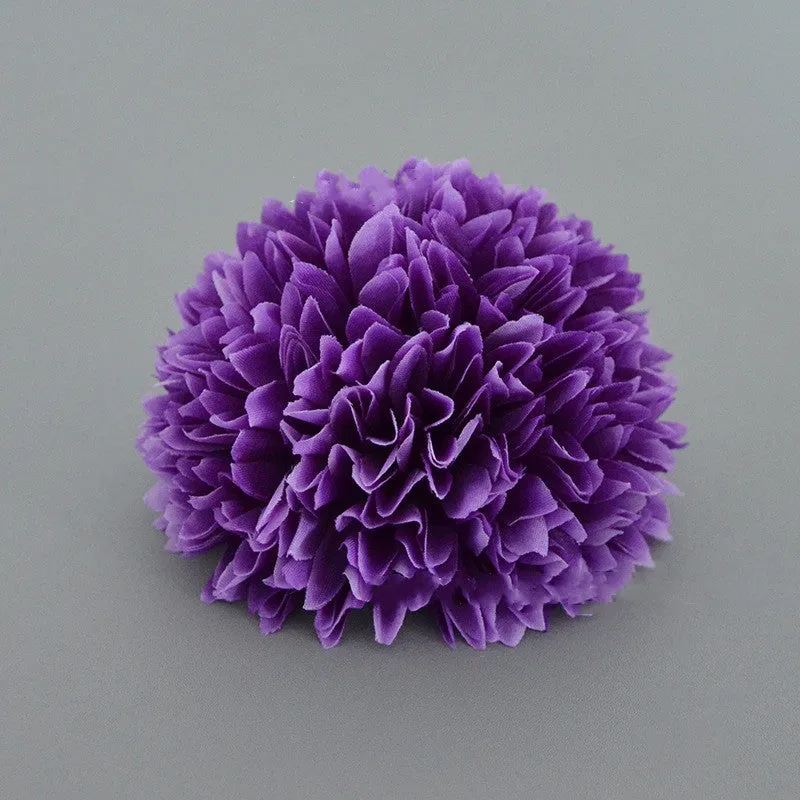 Bulk 4" Large Pompon Mum Flower Heads for Crafts Wholesale