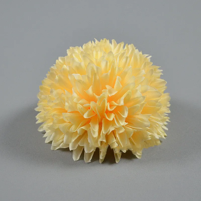 Bulk 4" Large Pompon Mum Flower Heads for Crafts Wholesale