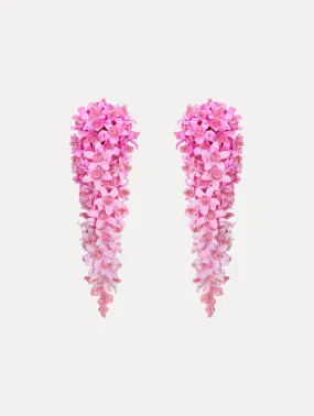 Cascading Flower Clip-On Earrings