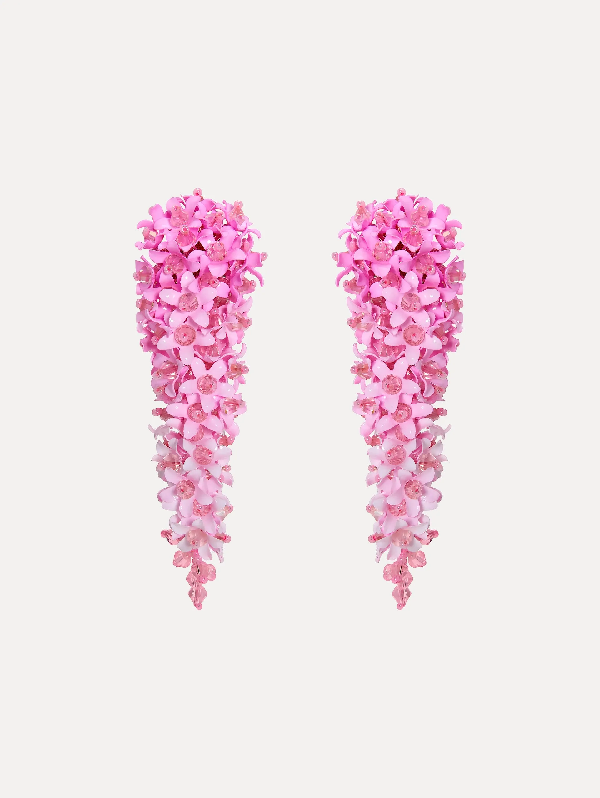 Cascading Flower Clip-On Earrings