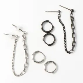 Chain and Hoop Earring Set