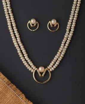 Classy Real Pearl Necklace Set