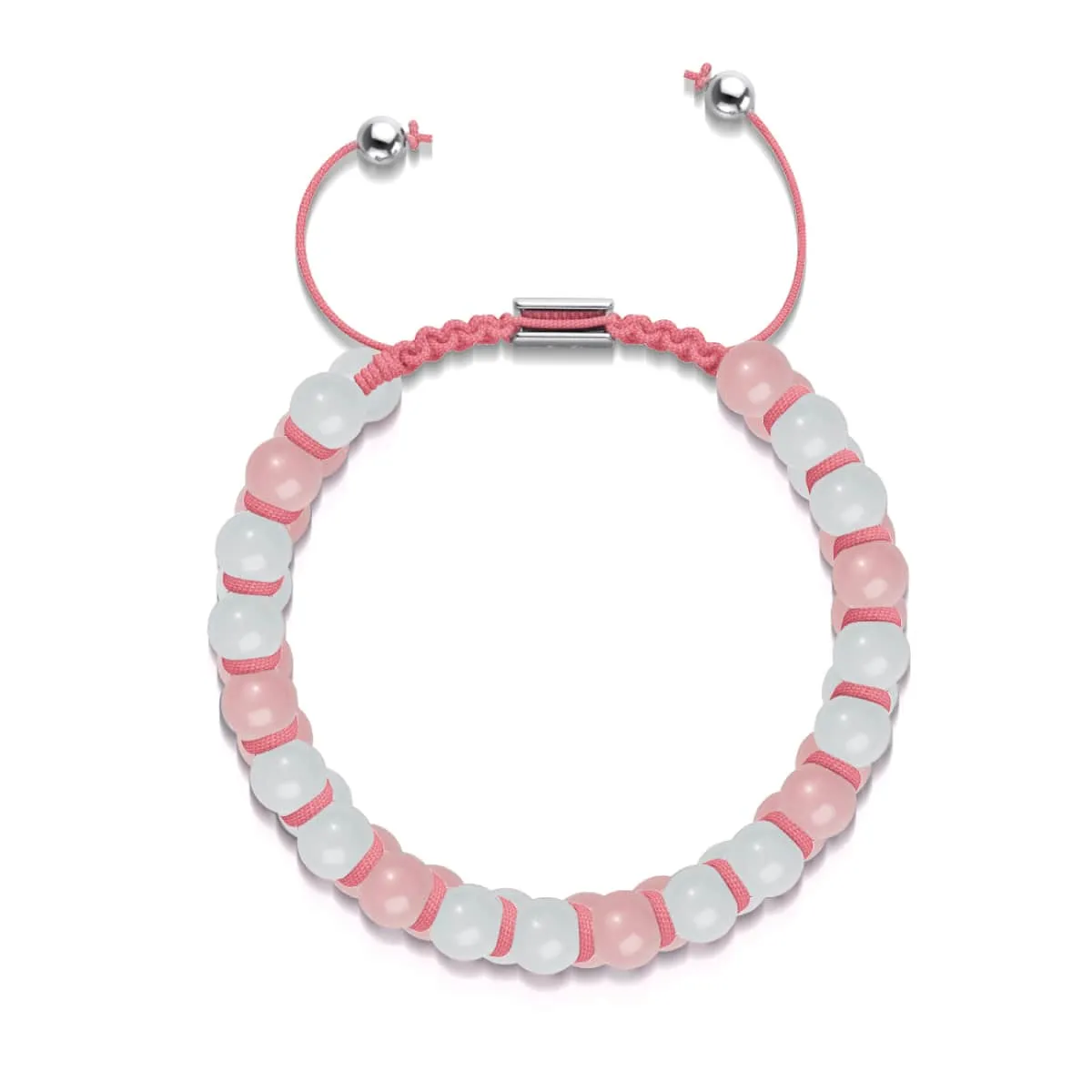 Coral x Porcelain | Lumos Ceramic | Vitality Macrame Bracelet