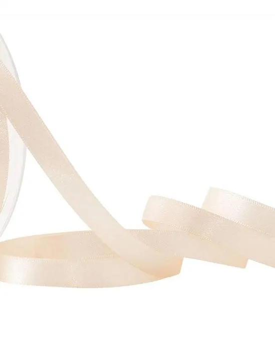 Cream Double Faced Satin Ribbon 10mm