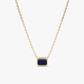 Dark Blue Sapphire Necklace, Luisa