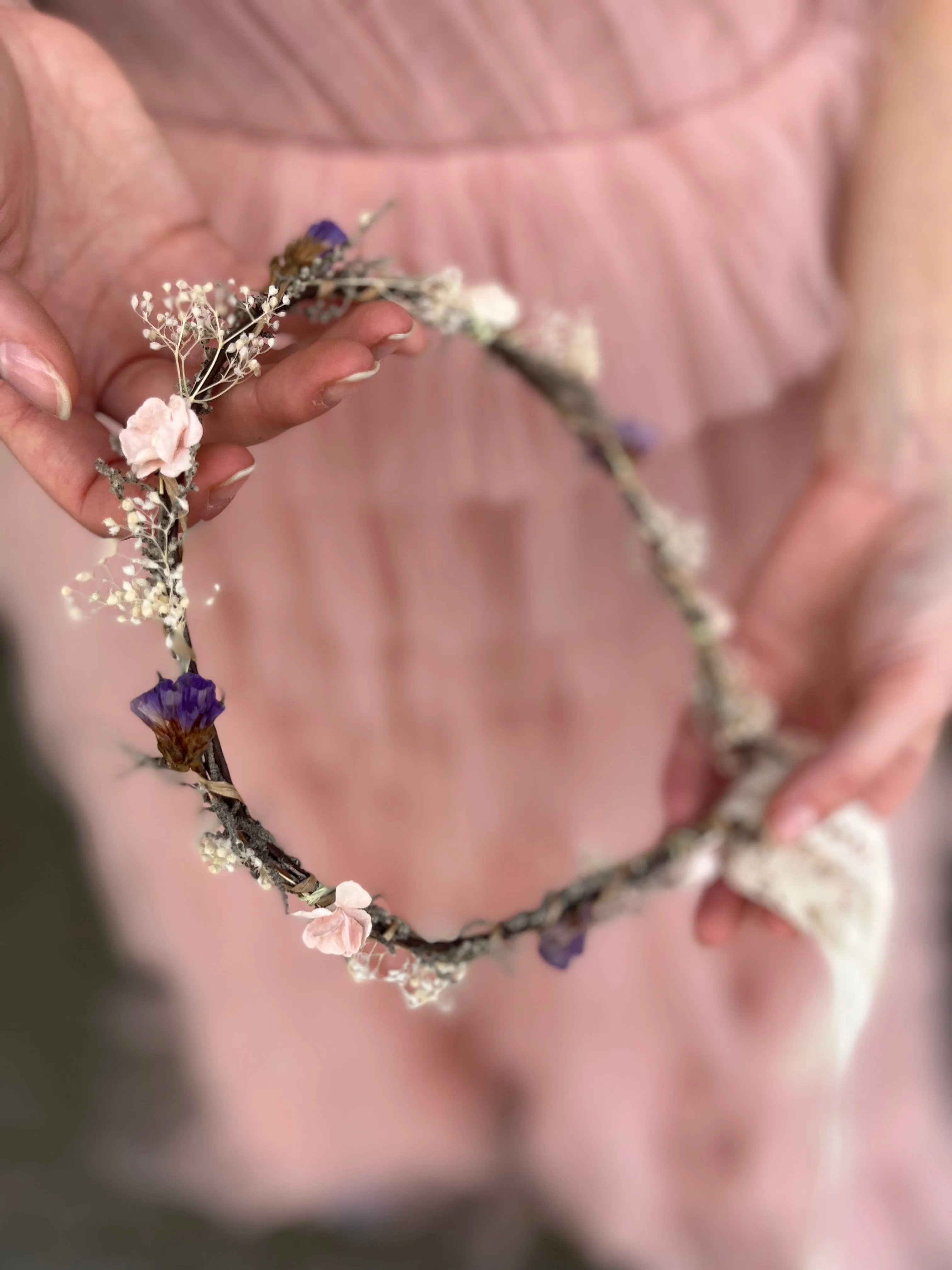 Delicate flower hair crown