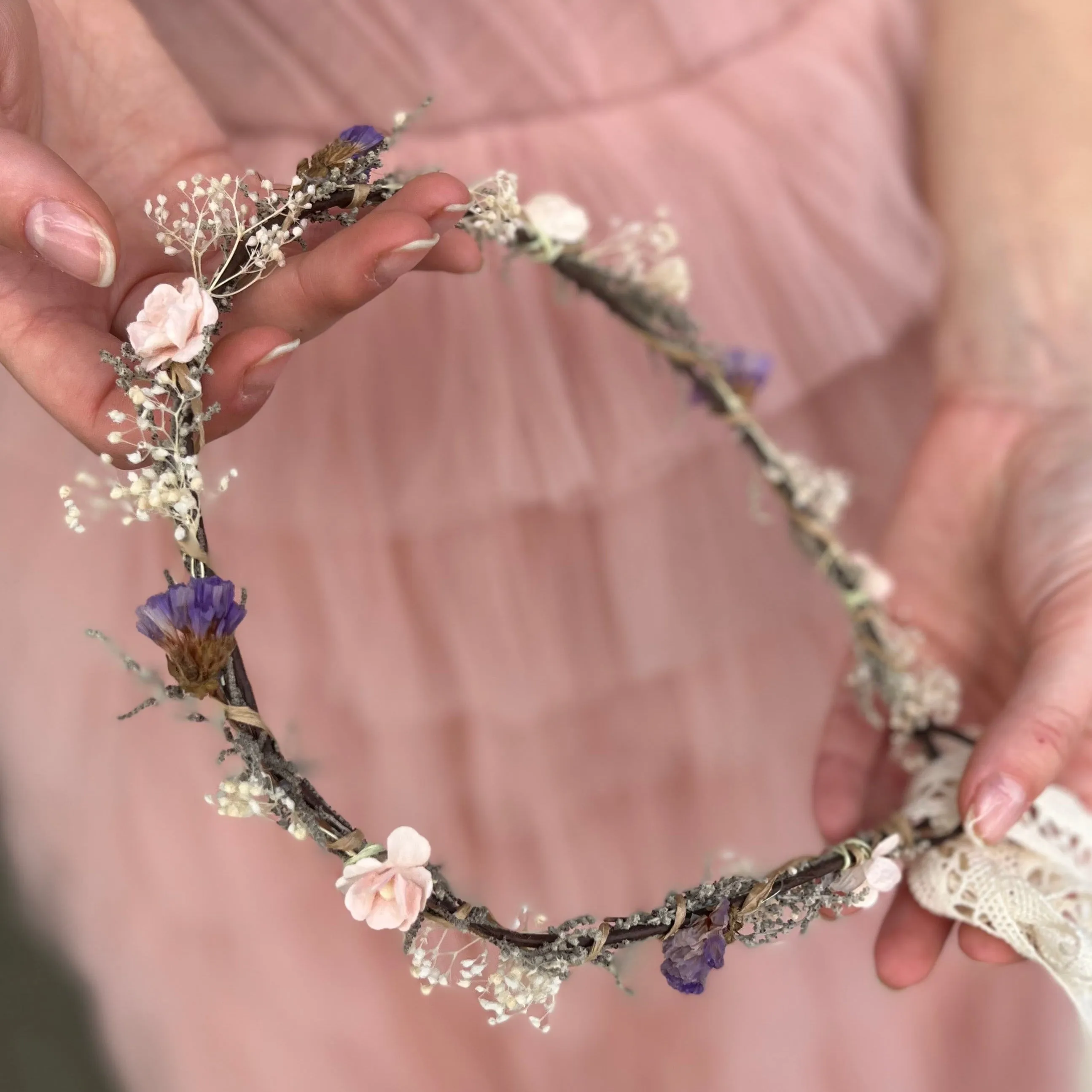 Delicate flower hair crown