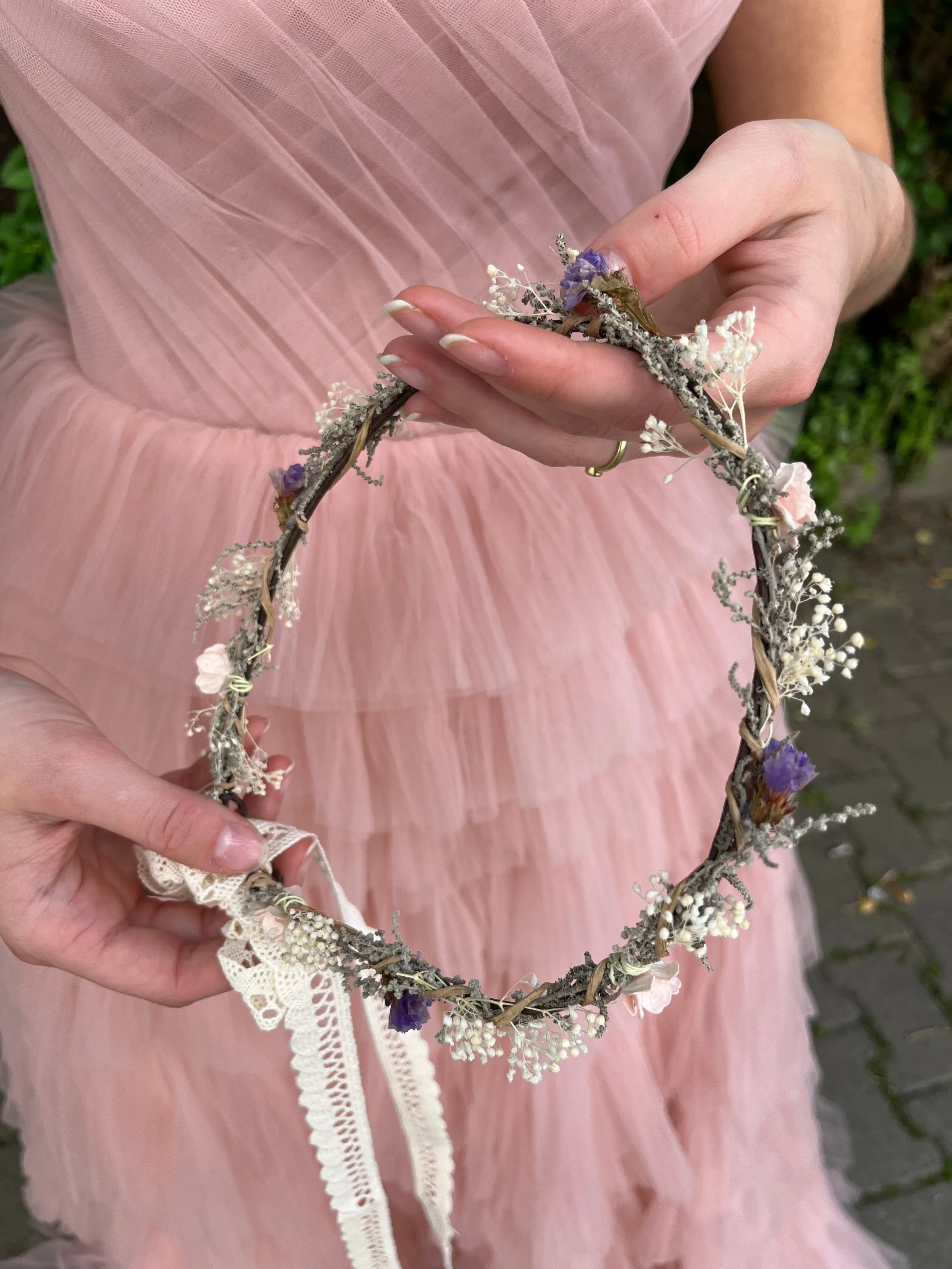 Delicate flower hair crown