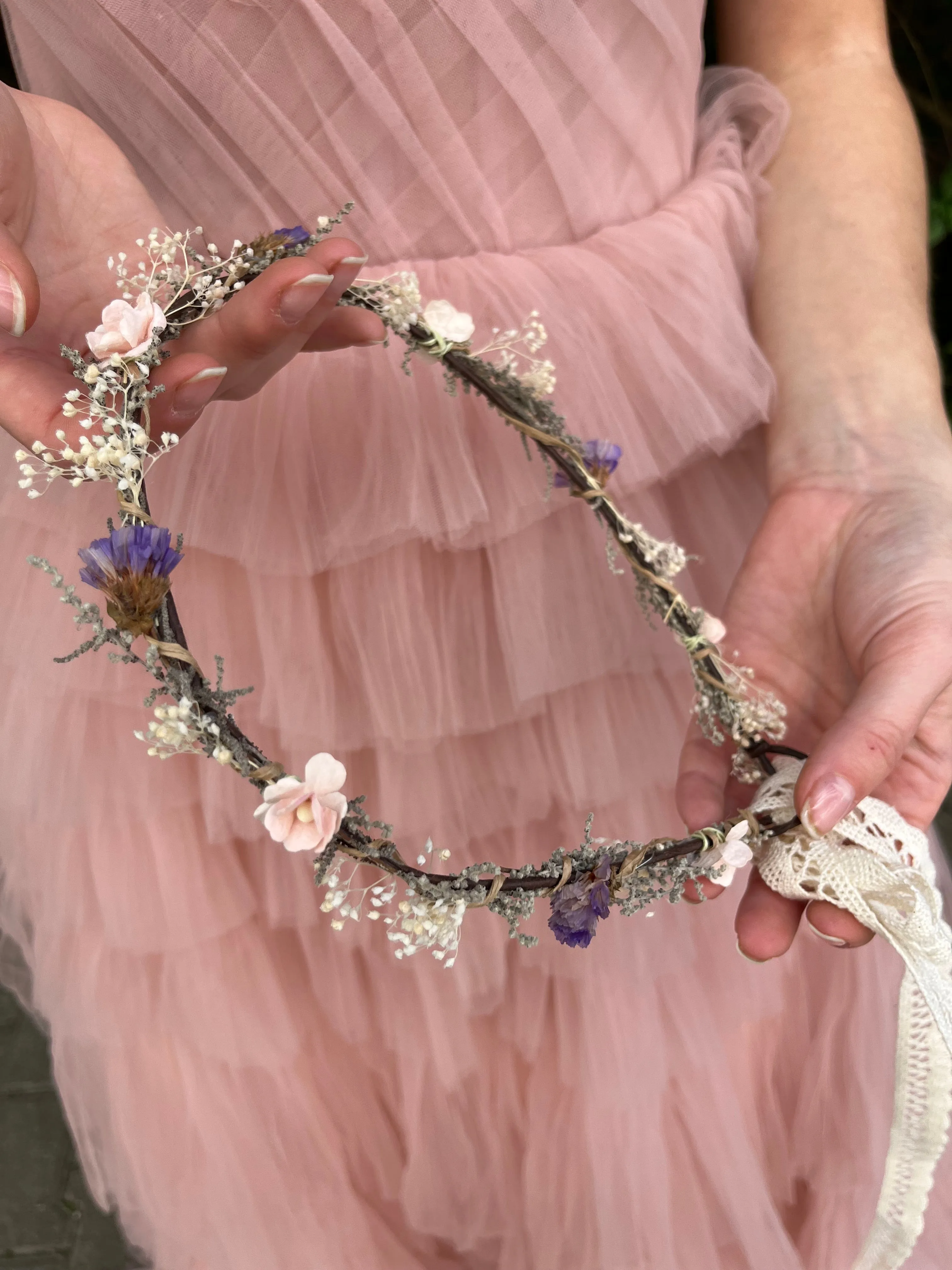 Delicate flower hair crown