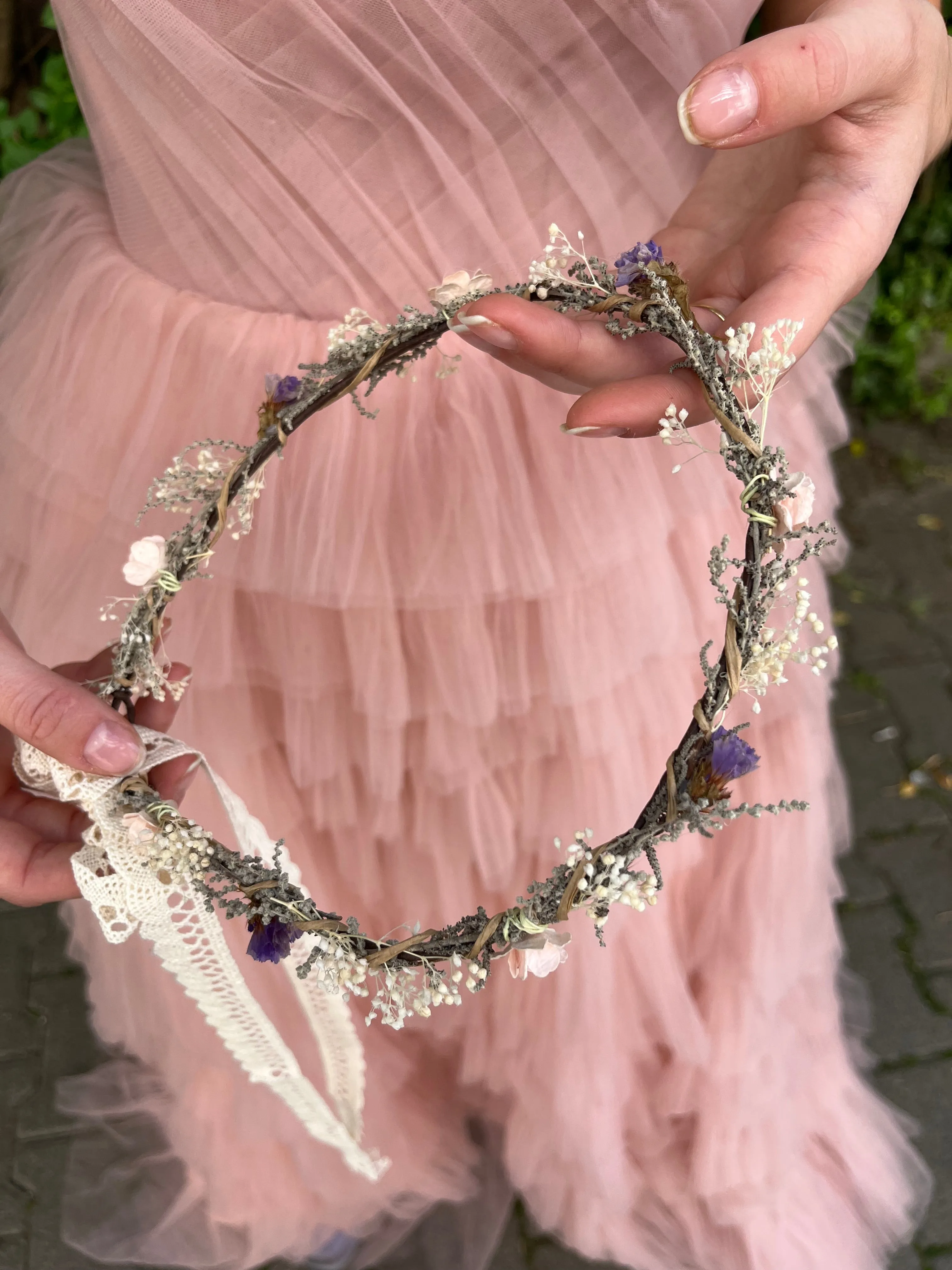 Delicate flower hair crown