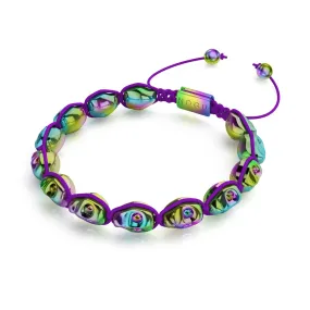 Divination | Rainbow Skulls x Violet | Macrame Bracelet