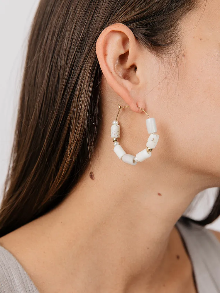 Emily Hoop Earrings - Speckled