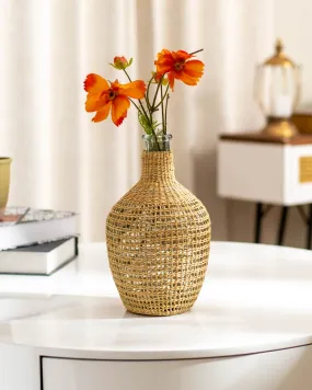 'Fiber Art Fusion' Macrame Glass Vase